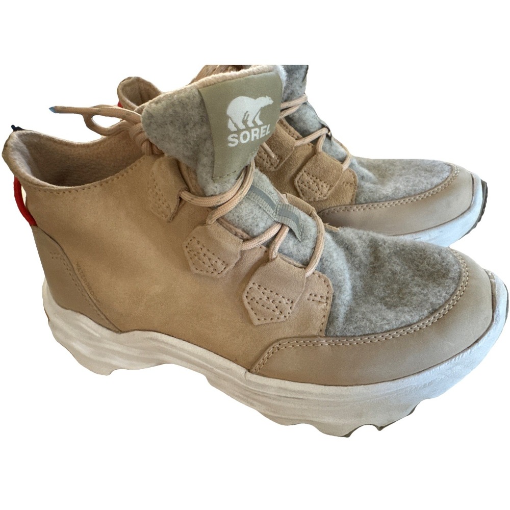 Sorel Kinetic Breakthru Caribou Waterproof Boots Shoes NL4903-260 Womens SZ 7